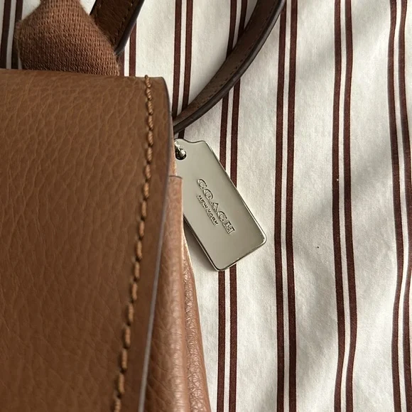 Coach - Derby Leather Backpack Tote Purse - Picture 7 of 9